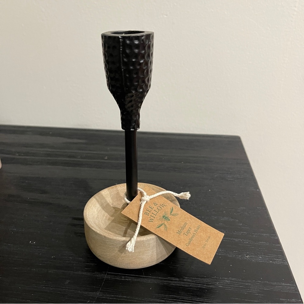 Bee & willow taper candle holder